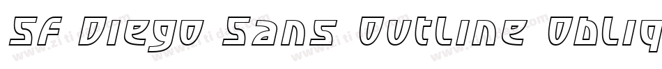 SF Diego Sans Outline Oblique字体转换